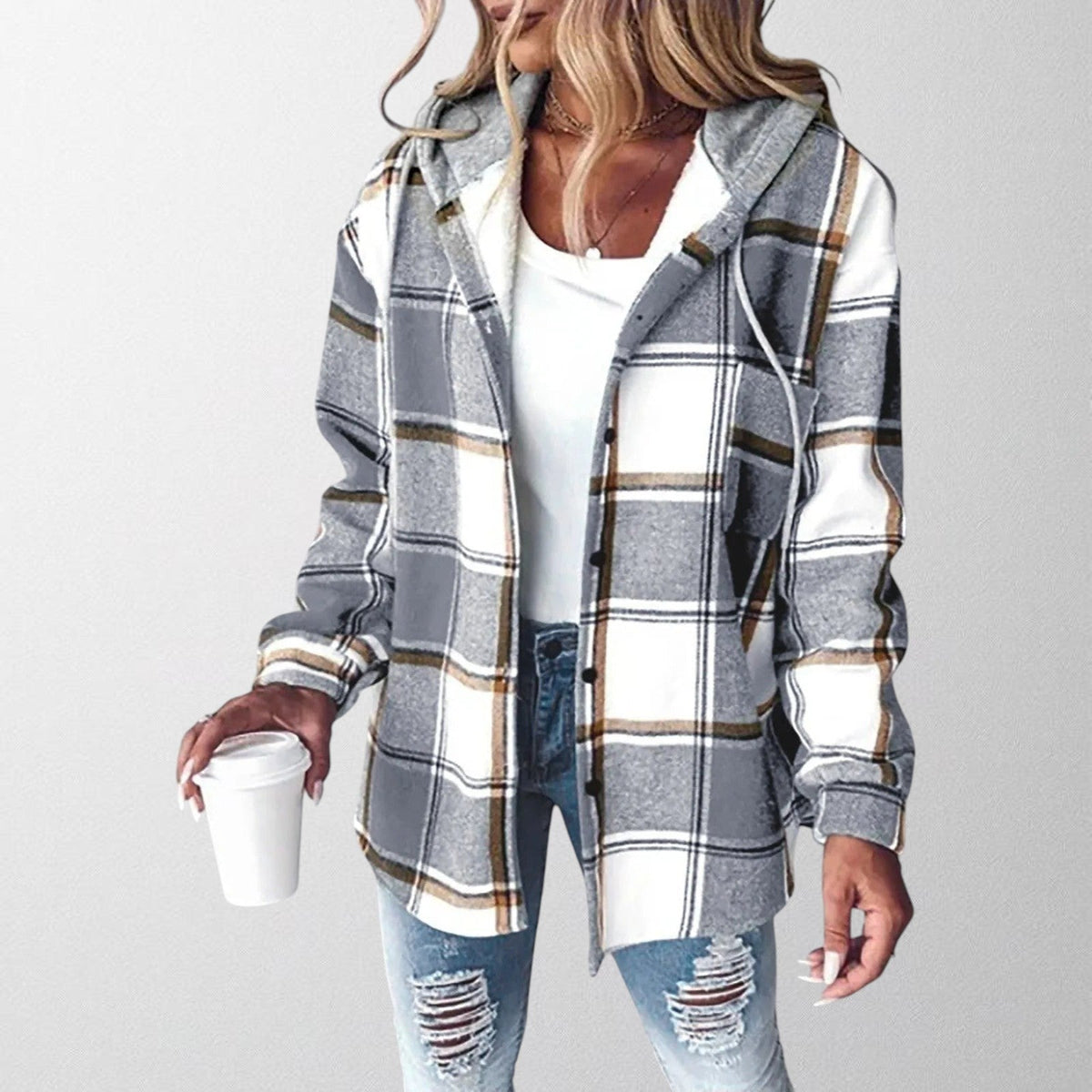 Saskia | Women's Olivia Jacket with Hooded Lightweight Casual Everyday for Layering