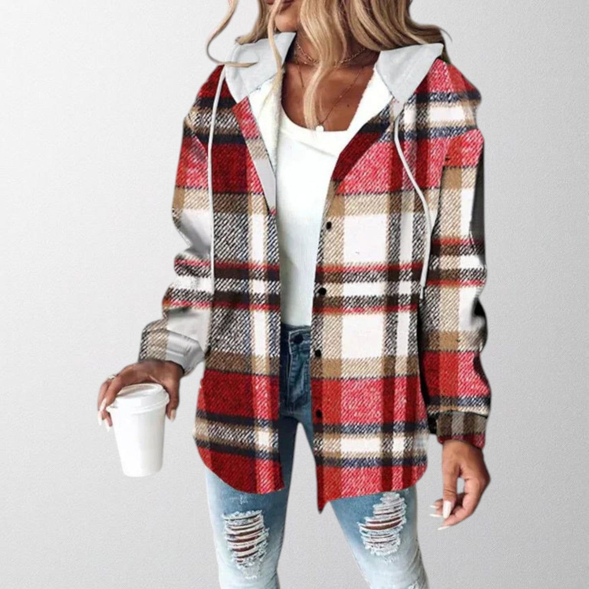 Saskia | Women's Olivia Jacket with Hooded Lightweight Casual Everyday for Layering
