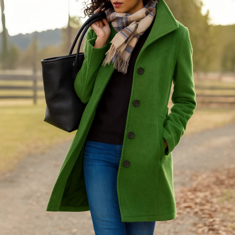 Connie | Women's Coat with Button-Front Lightweight Casual Everyday Layering