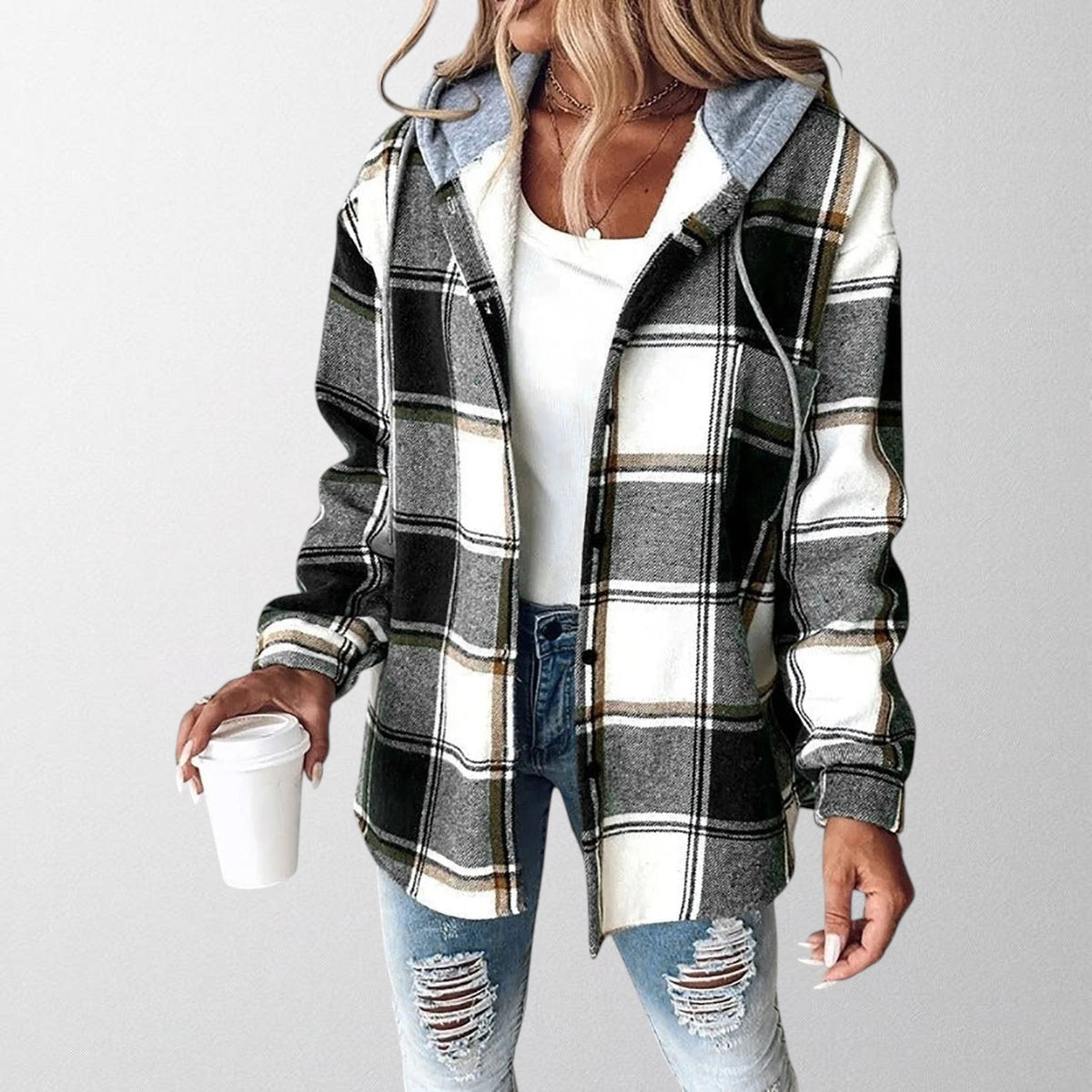 Saskia | Women's Olivia Jacket with Hooded Lightweight Casual Everyday for Layering