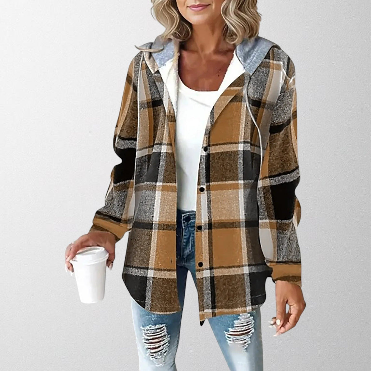 Saskia | Women's Olivia Jacket with Hooded Lightweight Casual Everyday for Layering