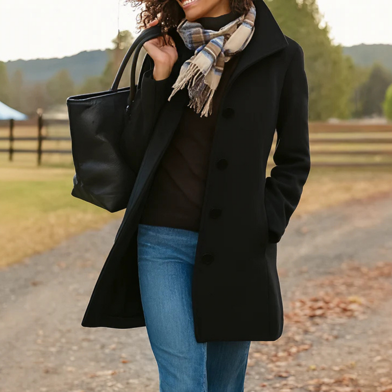 Connie | Women's Coat with Button-Front Lightweight Casual Everyday Layering