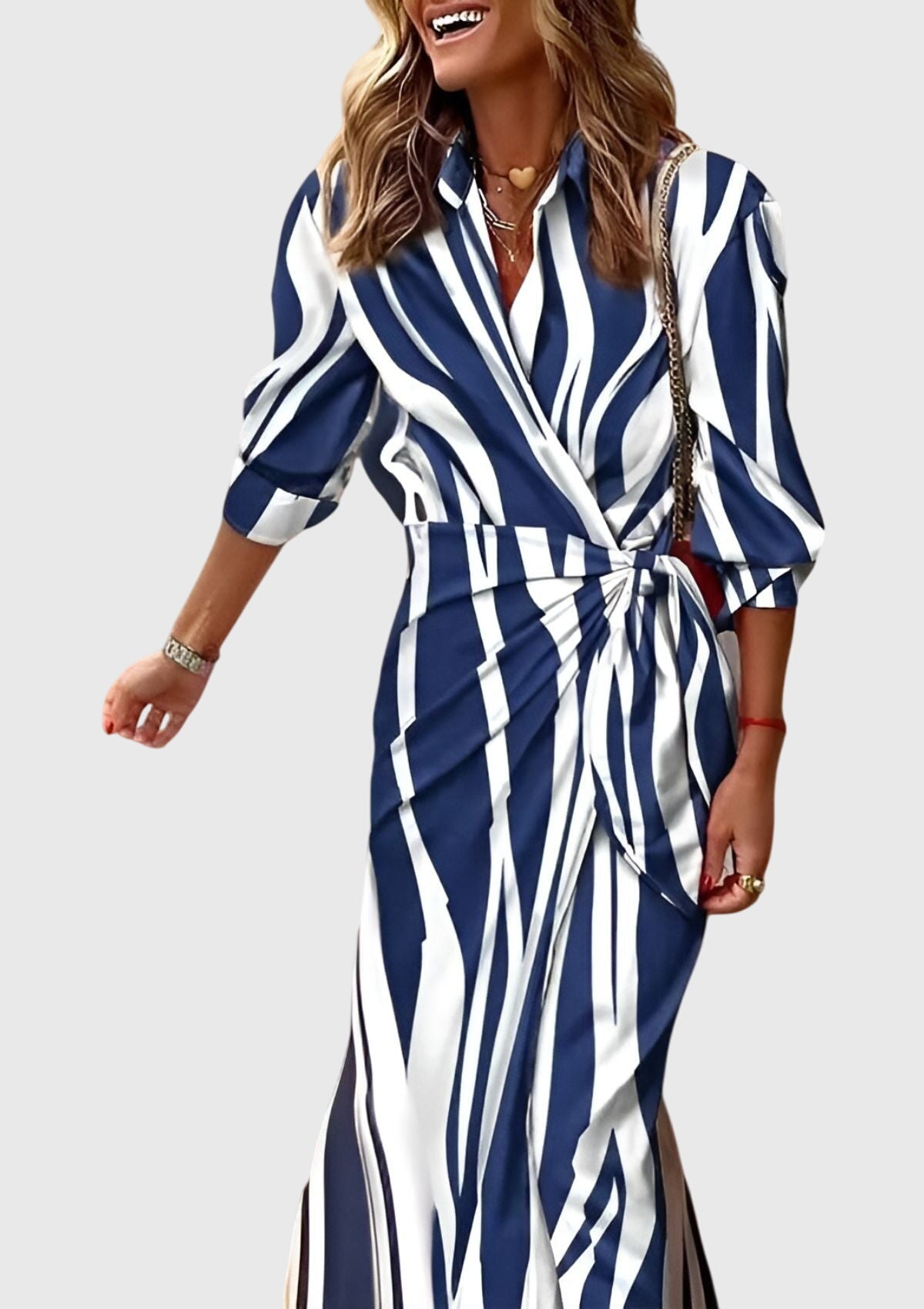 Everly | Women's Wrap Dress with Print Elegant Everyday Casual Chic Flattering