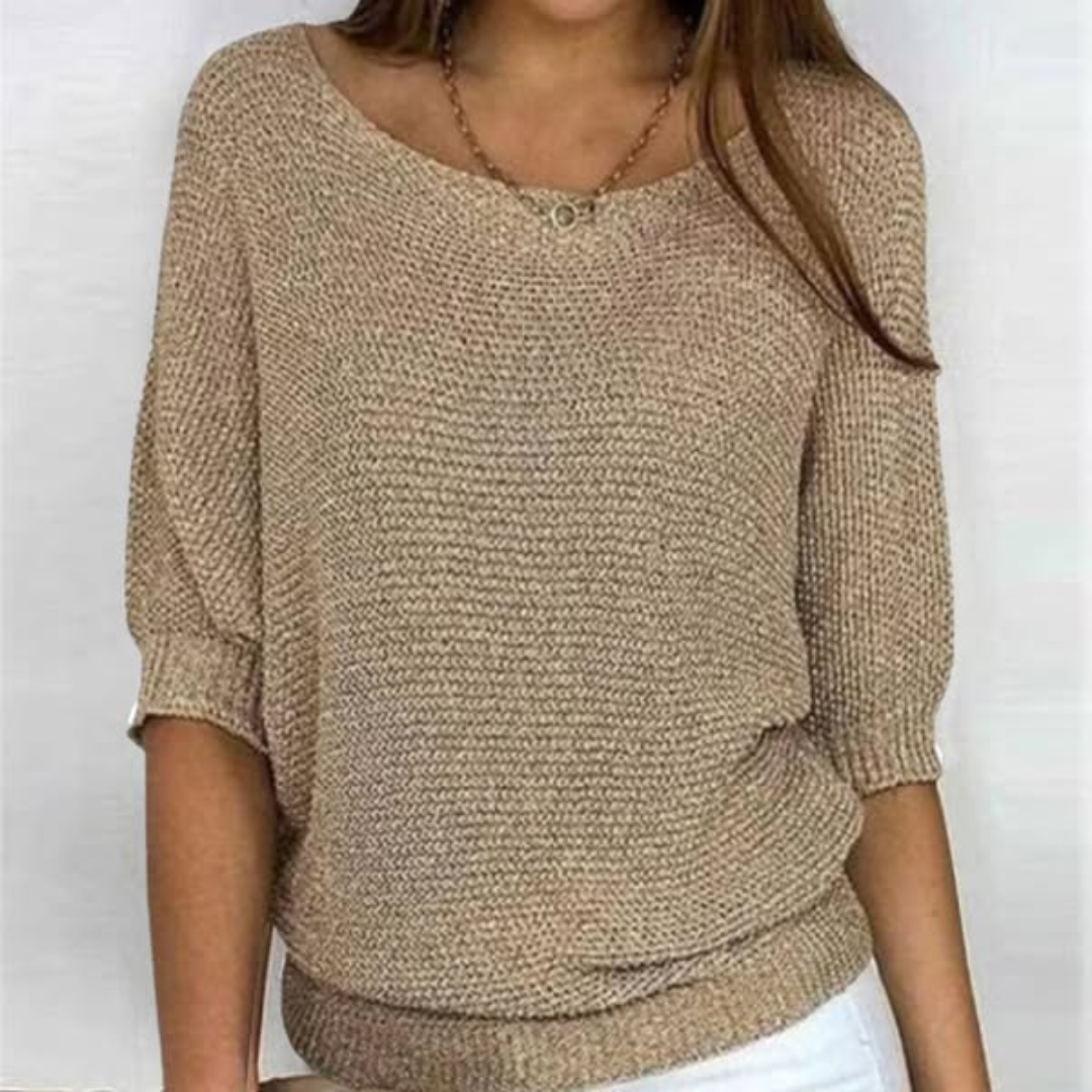 Wren | Women's Knit Sweater Pullover with Cozy Soft Long-Sleeve for Layering