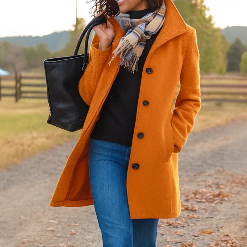Connie | Women's Coat with Button-Front Lightweight Casual Everyday Layering