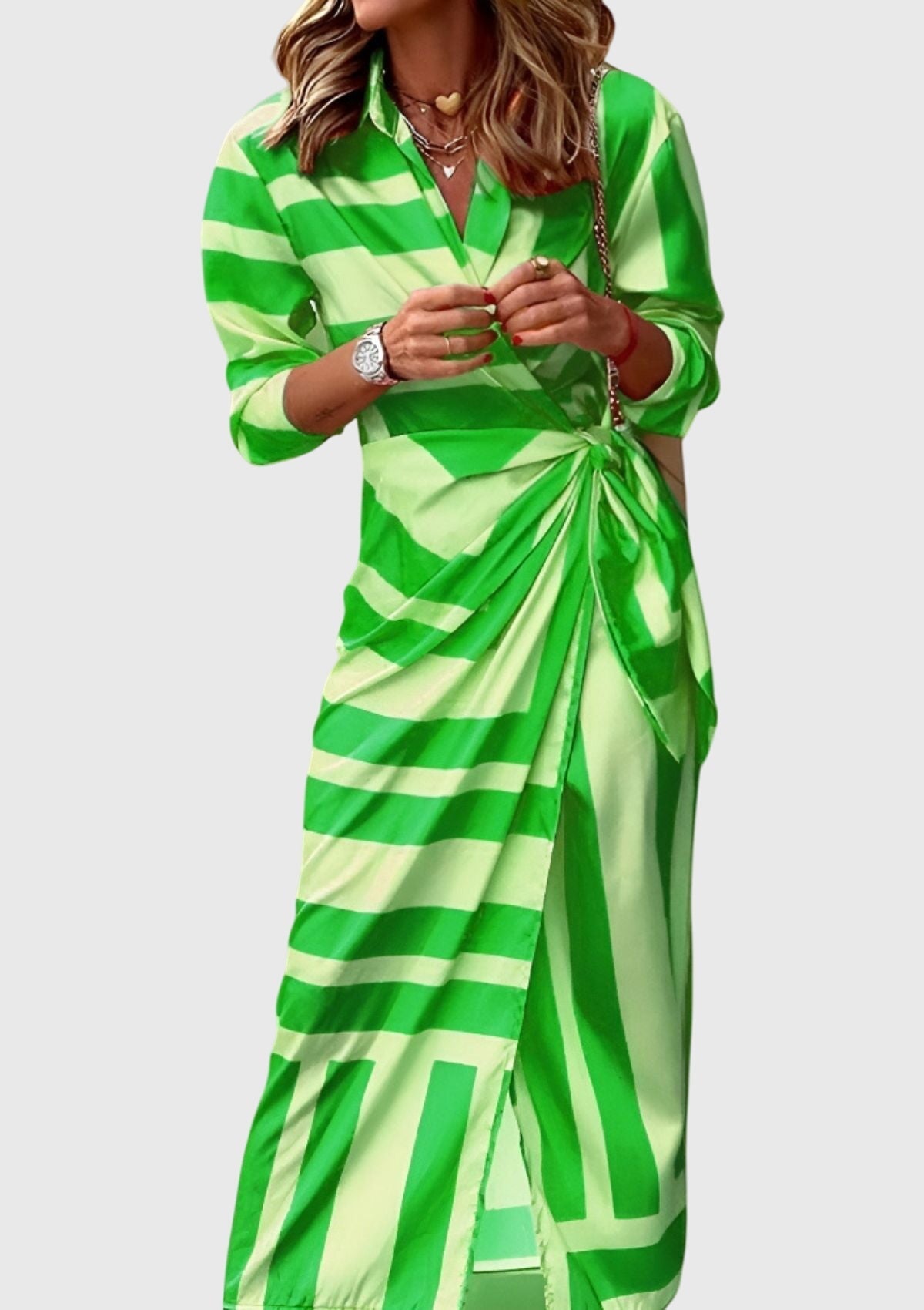 Everly | Women's Wrap Dress with Print Elegant Everyday Casual Chic Flattering