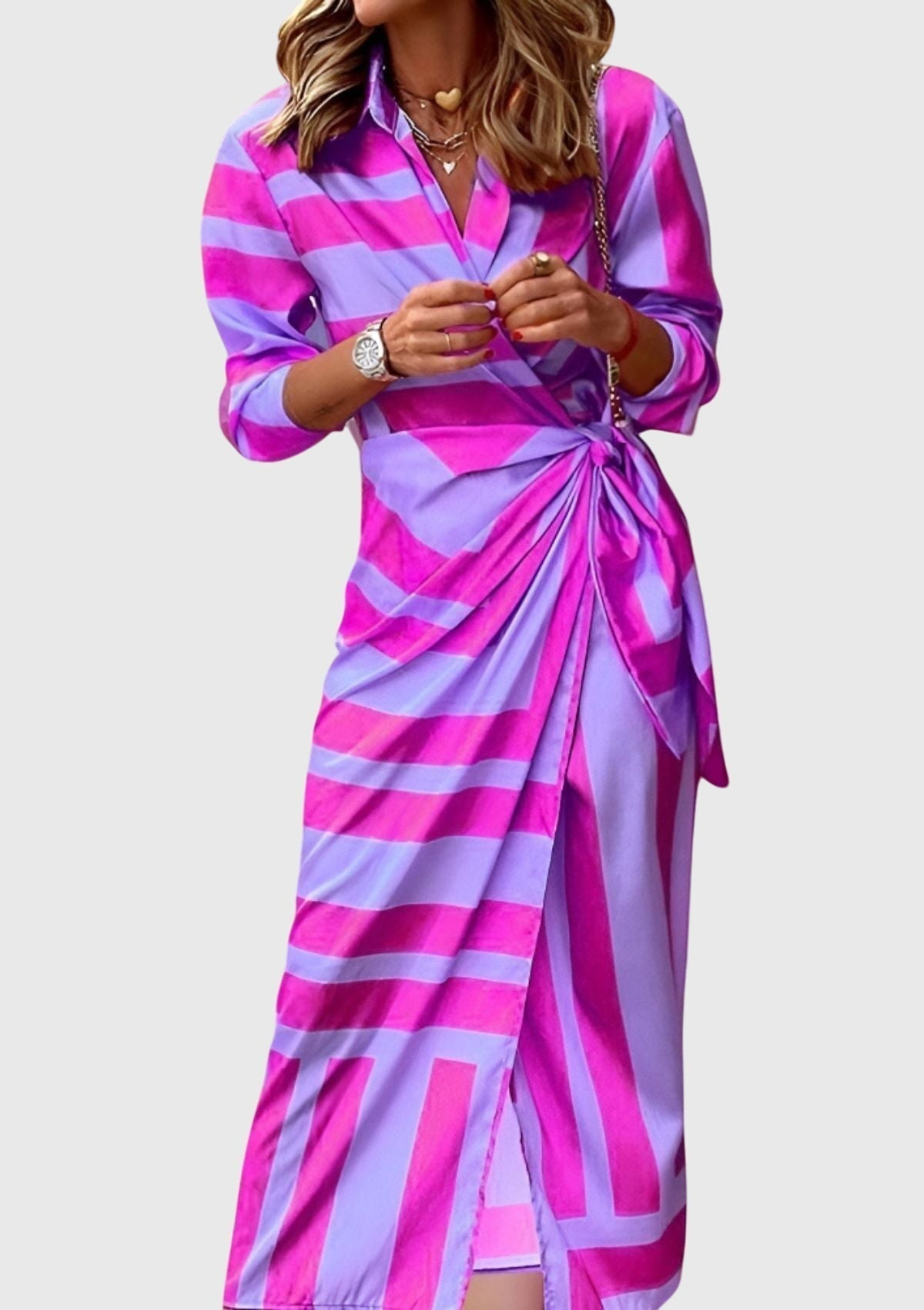 Everly | Women's Wrap Dress with Print Elegant Everyday Casual Chic Flattering