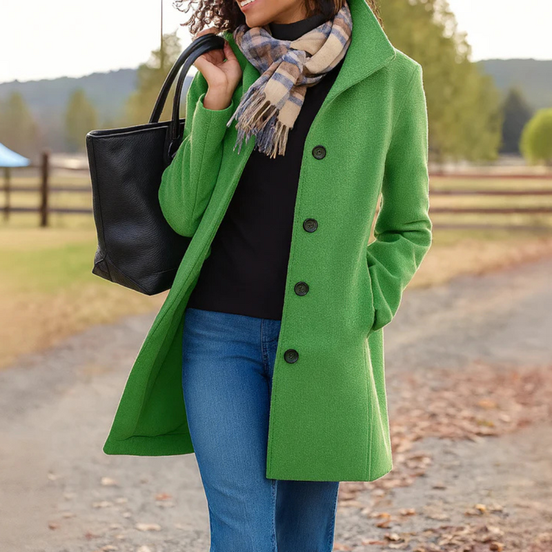 Connie | Women's Coat with Button-Front Lightweight Casual Everyday Layering