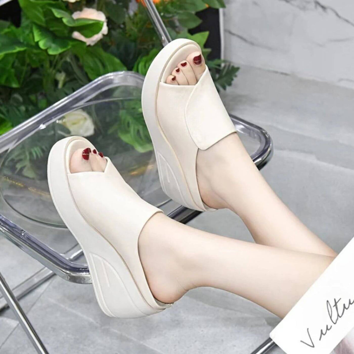 Eliza | Women's Slip on Wedge Sandals with Comfortable for Walking