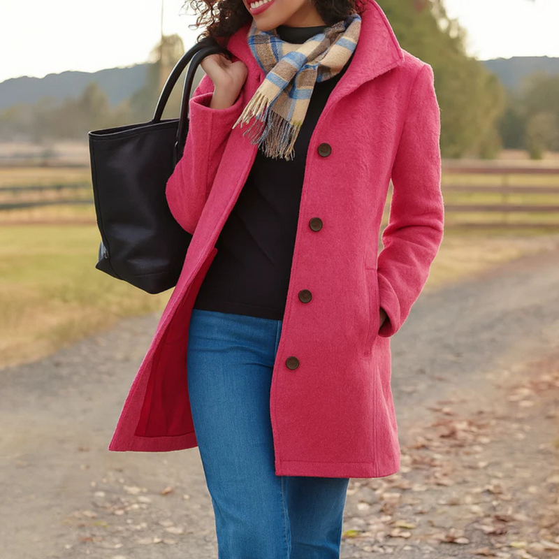 Connie | Women's Coat with Button-Front Lightweight Casual Everyday Layering