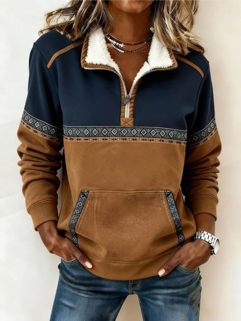 Zyrel | Women's Half-Zip Sweater Pullover with Knit Cozy Soft for Casual