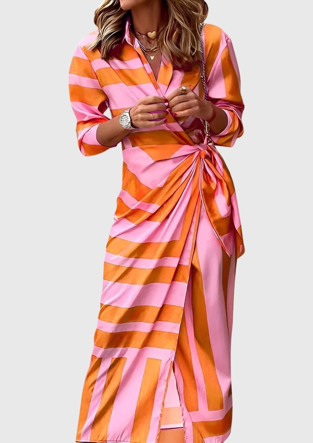 Everly | Women's Wrap Dress with Print Elegant Everyday Casual Chic Flattering