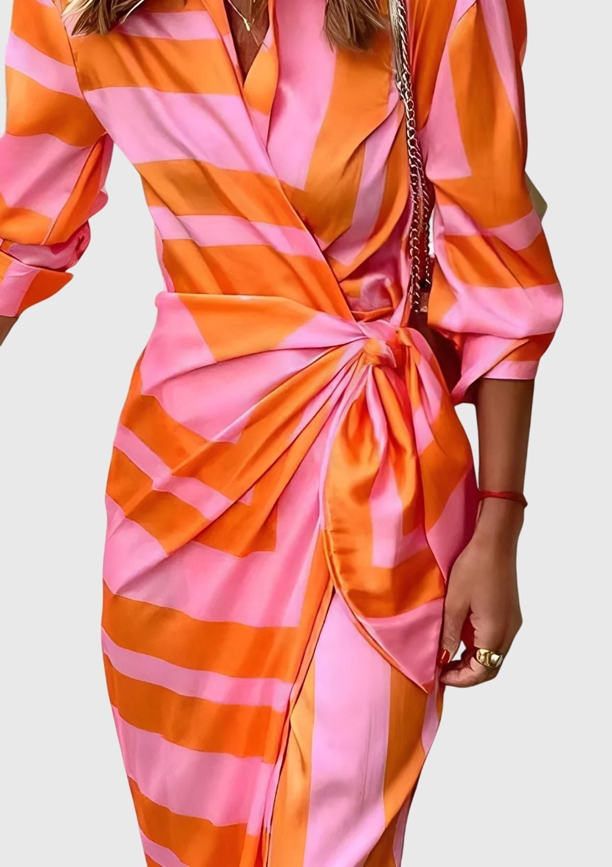 Everly | Women's Wrap Dress with Print Elegant Everyday Casual Chic Flattering