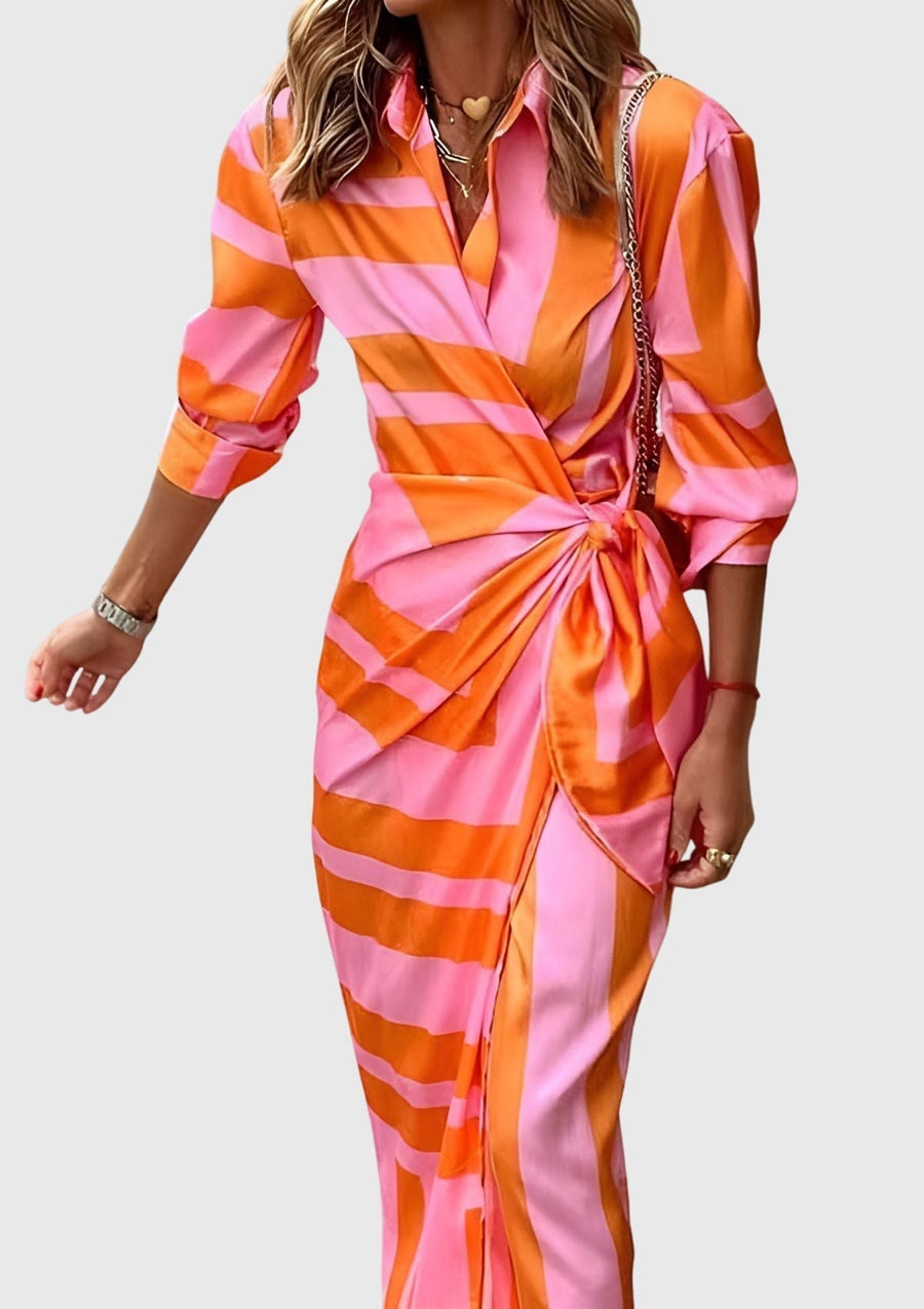 Everly | Women's Wrap Dress with Print Elegant Everyday Casual Chic Flattering